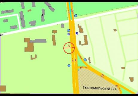 Видеоборд A в Киеве, 3x6  Палладина Академика пр. -  Стеценко ул., (движение к  просп. Берестейський (Перемоги)., к Ашану и Эпицентру) - 339971 схема