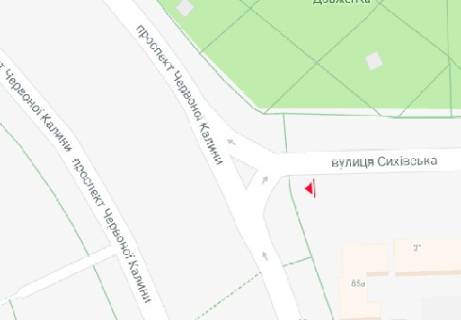 Білборд, Бігборд (Борд)  A у Львові, 3x6  Червоної Калини просп. - Сихівська вул. схема