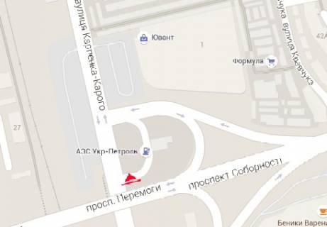 Билборд B в Луцке Карпенка-Карого ул., перед мостом, со стороны рынка схема