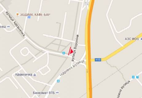 Билборд A в Запорожье, 3x6  Вороніна вул., автомагістраль Харків - Сімферополь схема