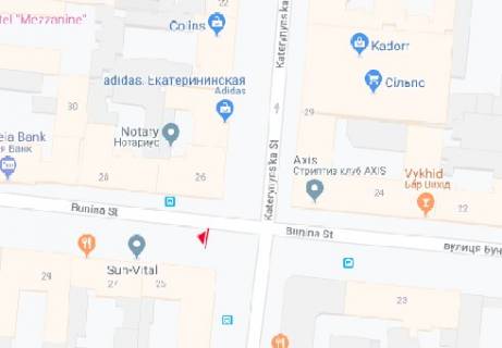Ситилайт A в Одессе Бунина, ул., 25   A схема