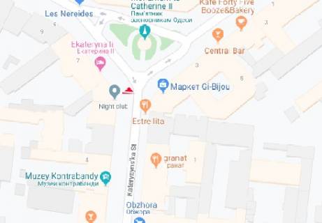 Ситилайт A в Одессе Європейська вул. (Катерининська)., 2 А схема