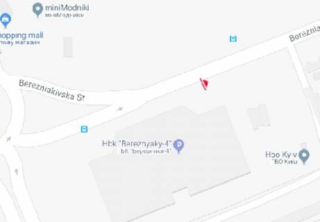 Білборд, Бігборд (Борд)  B у Києві, 3x6  Березняківська вул., 21 схема