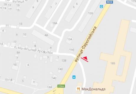 Билборд B в Полтаве Полтава Європейська вул. (Фрунзе)., 183 схема