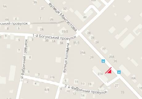Билборд B в Житомире, 3x6  Максютова вул., 27а схема