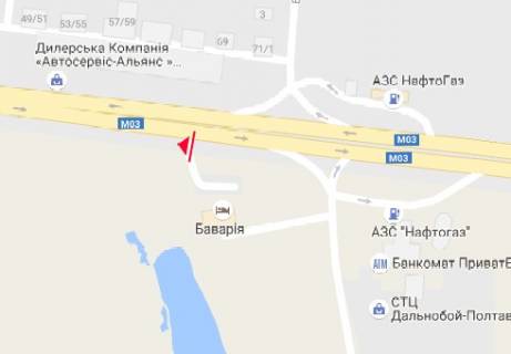 Билборд A в Полтаве Харьковское шоссе схема