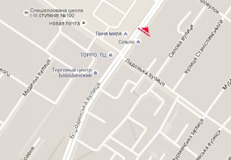 Billboard B in Zaporizhzhya, 3x6  Borodins'ka st., 20b - Ladoz'ka st. scheme