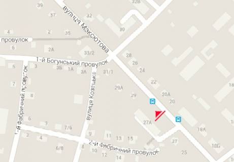 Билборд A в Житомире, 3x6  Максютова вул., 27а схема