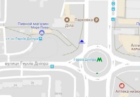 Билборд A в Киеве, 3x6  Оболонський просп., 49 схема