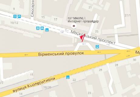 Скроллер A в Харькове просп. Героїв Харкова (Московський). - Армянский пер. - 320975 схема