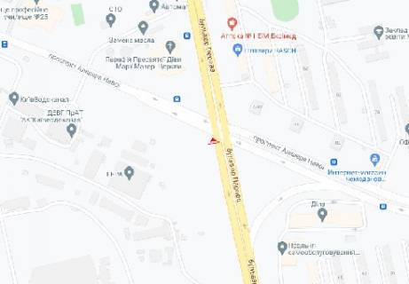 Нестандарт  в Киеве Воскресенський (Перова б-р) проспект. - Алишера Навои пр. схема
