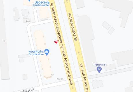 Білборд, Бігборд (Борд)  B у Києві, 3x6  Автозаводська вул., 93 схема