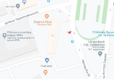 Ситилайт B в Одессе, 1.8x1.2  Генуэзская - 10-го Апреля пл. B, остановка схема