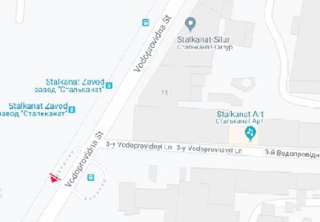 Билборд B в Одессе, 3x6  Водопроводная ул.,"Консервный завод" В схема