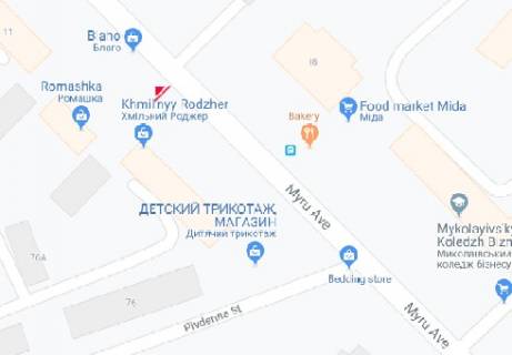 Билборд A в Николаеве, 3x6  Миру просп., 13 схема
