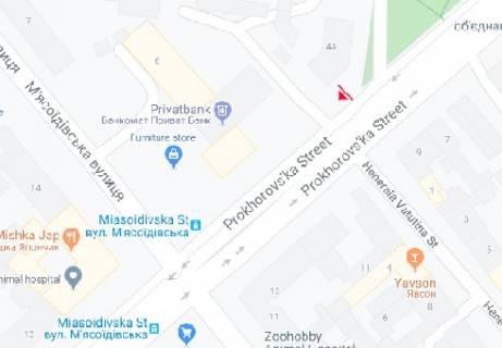 Билборд B в Одессе, 3x6  Прохоровська вул., 4А схема