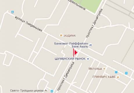 Призма A в Херсоне, 3x6  Лавреньова вул. - Святих Кирила та Мефодія пр.(Димитрова вул.) - 14203 схема