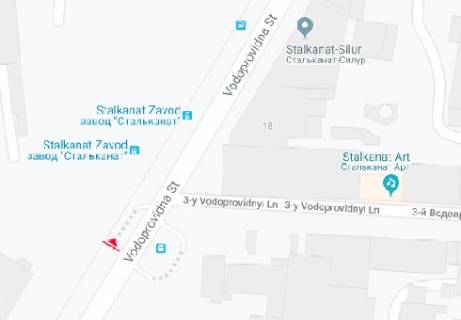 Билборд A в Одессе, 3x6  Водопроводная ул.,"Консервный завод" А схема
