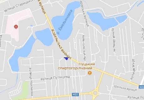 Билборд B в Луцке Ковельская ул., 85 - Ялинова (колишня Матросова) ул. схема