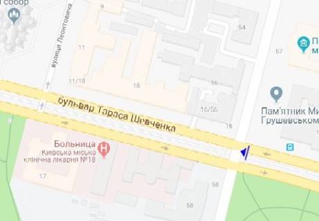 Сiтiлайт  у Києві Шевченко б-р. схема