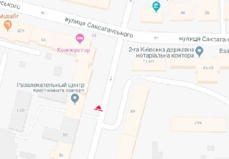 Бэклайт A в Киеве Володимирська вул., 80-53 схема
