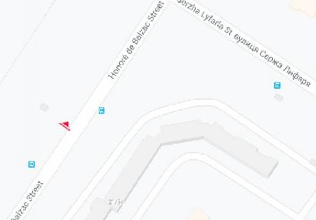 Билборд A в Киеве, 3x6  Оноре де Бальзака вул., 45/21 (навпроти) схема