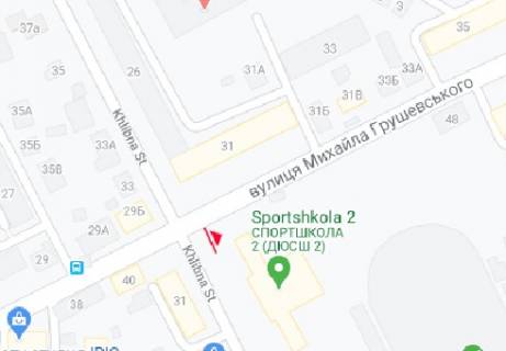 Billboard B in Zhytomyr Hlebnaa st., 24 - M. Grusevskogo st. scheme