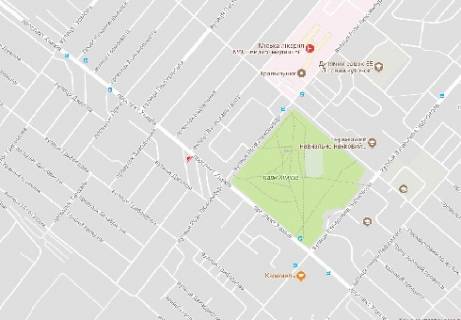 Билборд A в Черкассах, 3x6  Хіміків просп., 42 - Рози Люксембург вул. схема