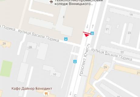 Призма A в Виннице, 3x6  Юності просп., 8 - Василя Порика вул. (Порика Василя вул.) - 480382 схема