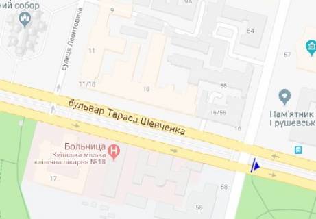 Сiтiлайт  у Києві Шевченко б-р. схема