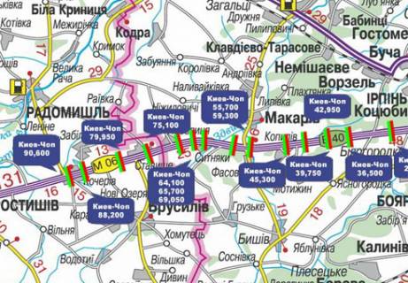 Нестандарт  в Киеве, 3x18  Траса M-06, Київ-Житомир, 64,100 схема