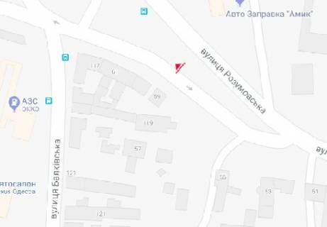 Ситилайт B в Одессе Разумовская ул. (напротив центрального автовокзала) B (остановка) схема
