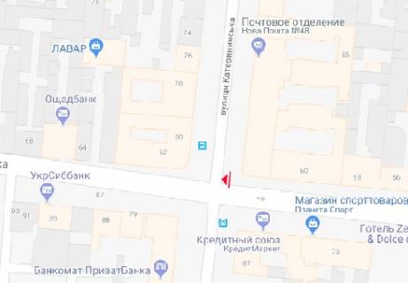 Ситилайт A в Одессе, 1.2x1.8  М. Арнаутська вул., 60 - Катериниська вул. схема