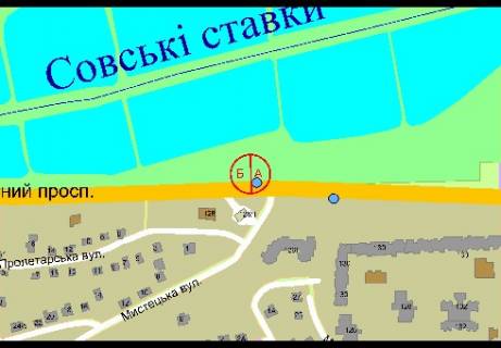 Видеоборд A в Киеве, 2.32x3.14  просп. Валерія Лобановського (Червонозоряний)., светофор (напротив АЗС "ANP") - 383703 схема