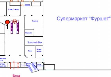 Сiтiлайт A у Одесі, 1.8x1.2  ТЦ Fontan Sky холл №1А2 схема