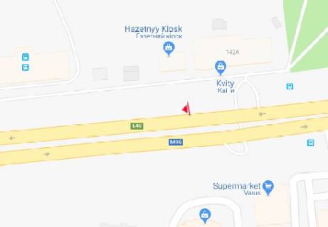 Білборд, Бігборд (Борд)  B у Києві, 3x6  просп. Берестейський (Перемоги)., 142а схема