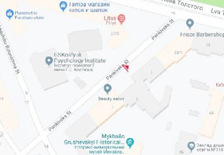 Беклайт B у Києві Паньківська вул., 3 схема