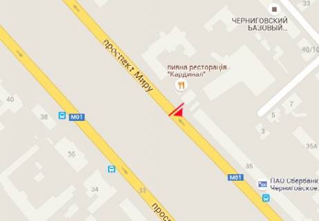 Бэклайт A в Чернигове Миру просп., 39 схема
