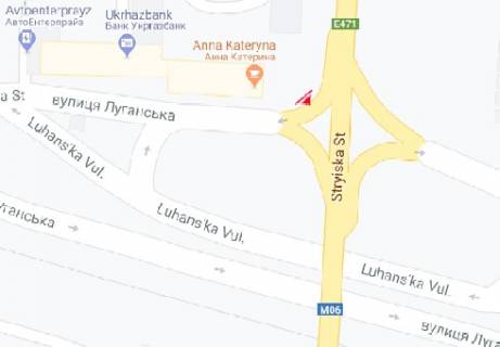 Билборд B в Львове, 3x6  Стрыйская ул., 98 схема