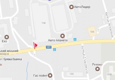Билборд A в Житомире, 3x6  Чуднівська вул. (Черняховського вул.), 104 схема