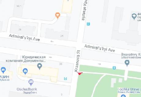 Призма A в Одессе, 3x6  Краснова ул. - Адмиральский пр. - 13288 схема