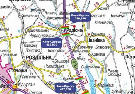 Нестандарт  в Одессе, 3x18  Траса M-05, Київ-Одеса, 402,900 схема