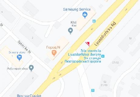 Билборд B в Одессе, 3x6  Люстдорфська дорога, 88В схема