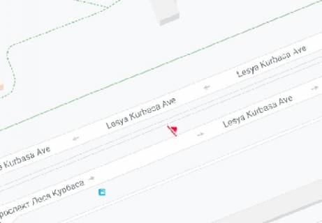 Билборд B в Киеве Курбаса пр., 9  (на разделителе) схема