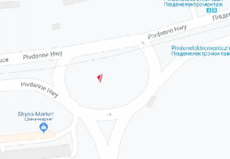 Билборд C в Запорожье, 3x6  Південне шосе - Сєдова вул. схема