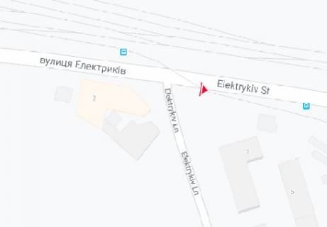 Білборд, Бігборд (Борд)  B у Києві, 3x6  Електриків вул. - Електриків пров. схема