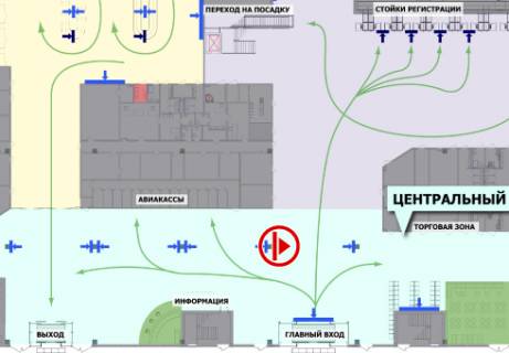 Non-Standard A in Kyiv, 3x1.5  Central'nyj holl, 1 etaz (Terminal A) scheme