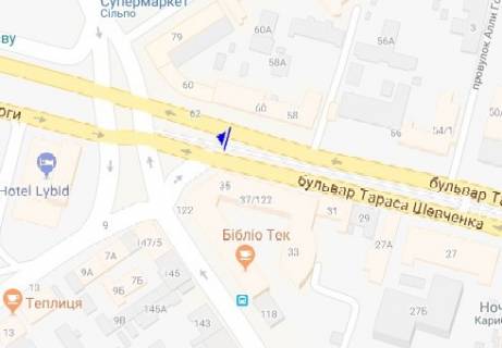 Сiтiлайт  у Києві Шевченко б-р. схема