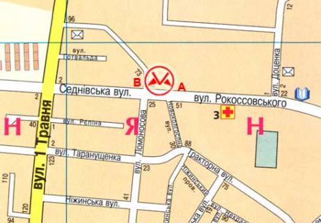 Билборд B в Чернигове, 3x6  пр. Левка Лук'яненка (Рокосовського), 62 схема