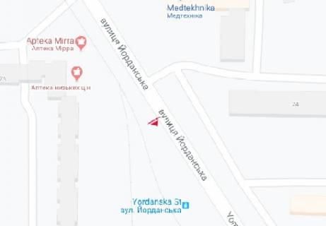 Billboard B in Kyiv, 3x6  Jordans'ka st. (Lajosa Gavro st.), 17 scheme